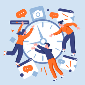 Time management. Vector illustration for Freepik