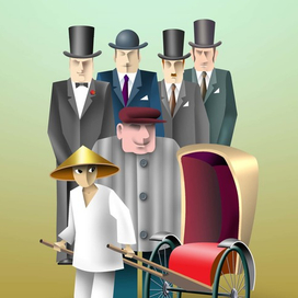 рикша и его клиенты