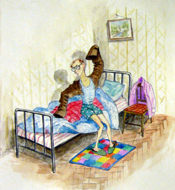 сел он утром на кровать