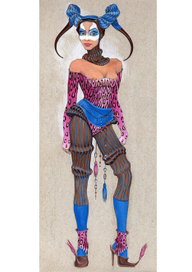 женский костюм арлекина