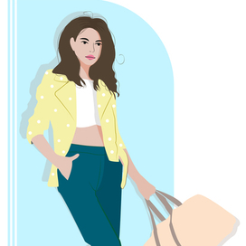 Девушка в желтом пиджаке