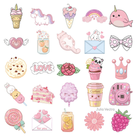 Кавайные стикеры. Часть 2