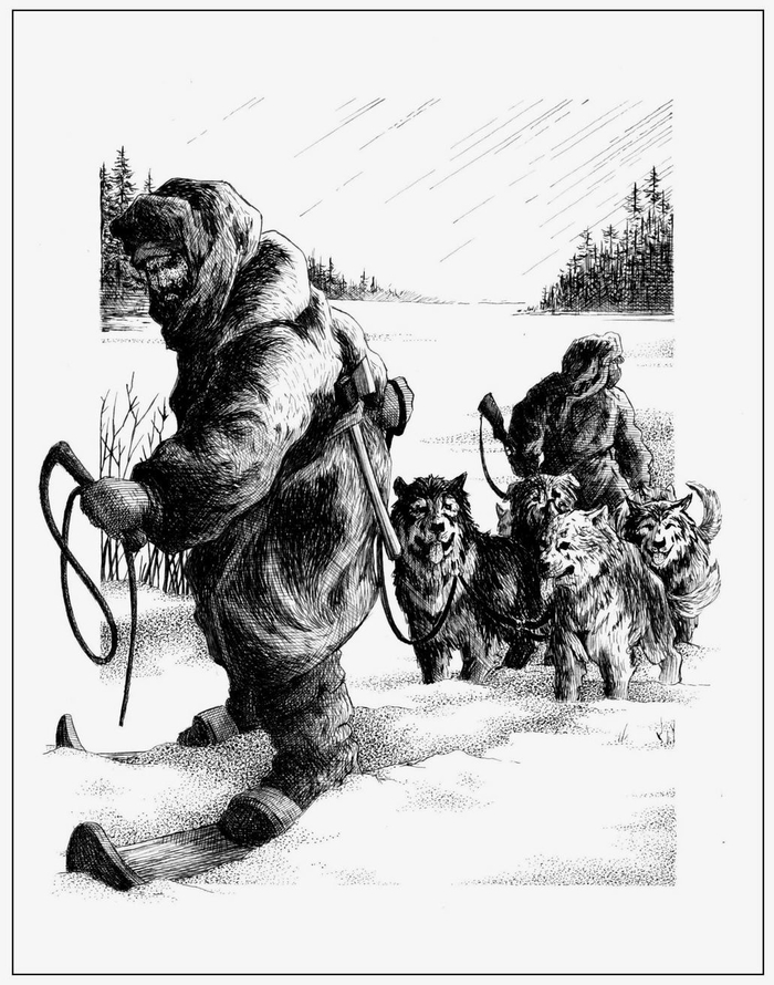 Погоня за добычей. Собачья упряжка