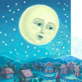 Иллюстрация к сказке старик старуха и луна