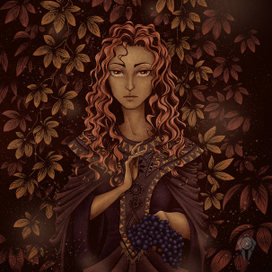 Дама с виноградом