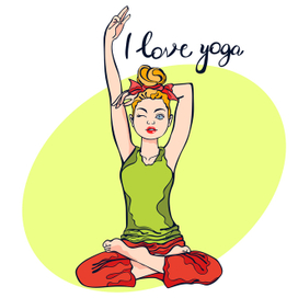 I love yoga. Beautiful girl. Lotus Pose.