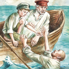 В море. К повести В.Катаева "Белеет парус одинокий"