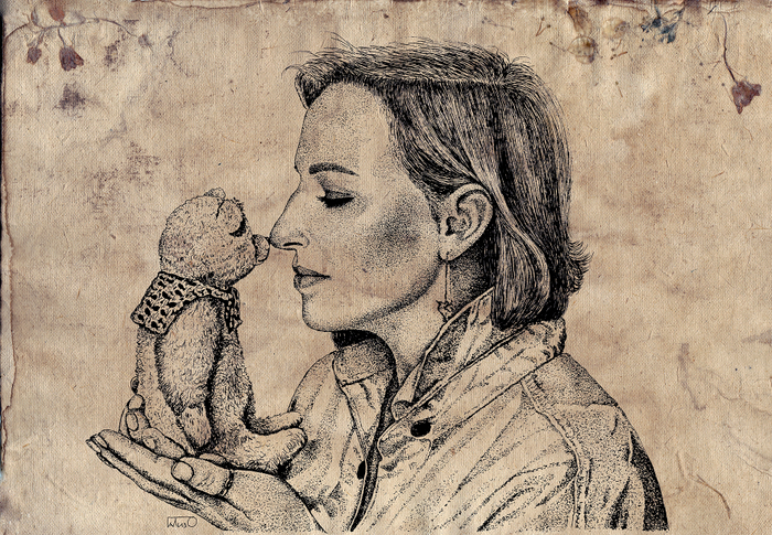 Портрет теддиста для открыток