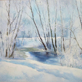 ,,Речка Кекавиня зимой,,