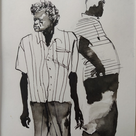 Набросок, тушь перо