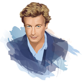 Портрет героя из сериала "Менталист".