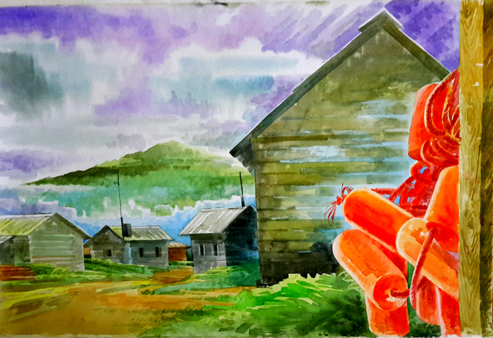 Домики.пленэр.