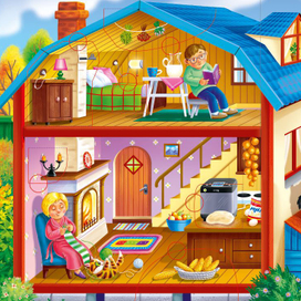 Книга с окошками "Ферма" 