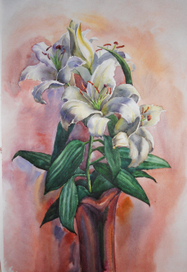 Белые лилии