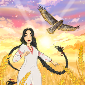 Иллюстрация к трилогии Ульяны Черкасовой “Золотые земли. Сокол и Ворон”