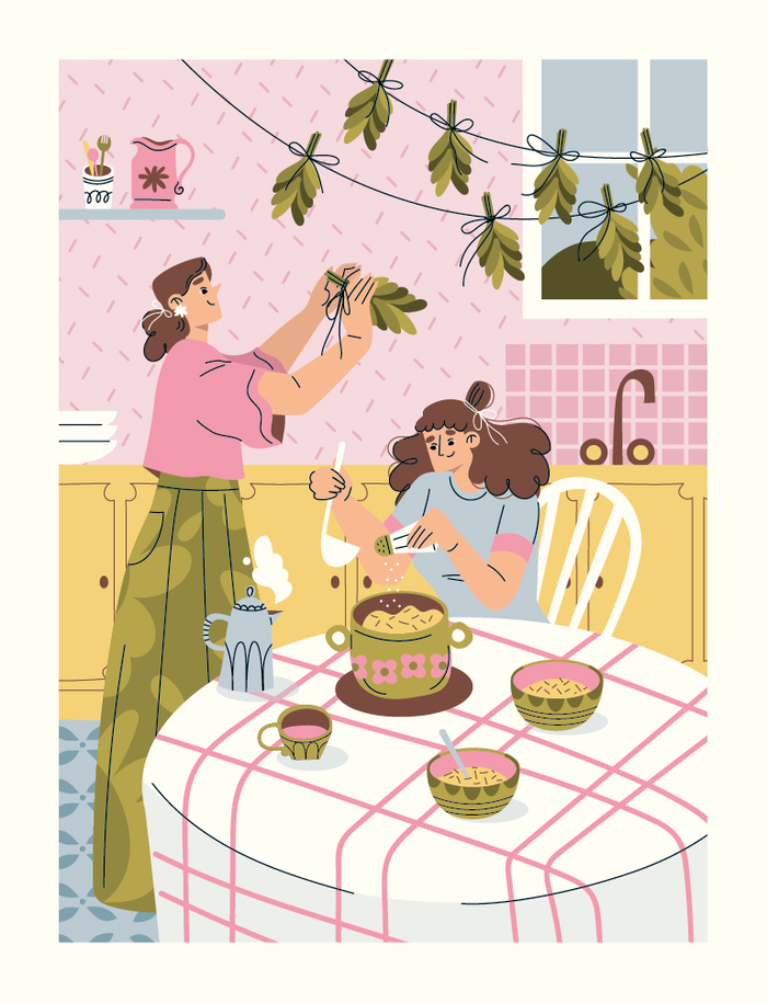 иллюстрация для ароматических саше