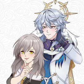 Фанарт - Стелла и Сандэй из игры Honkai Star Rail