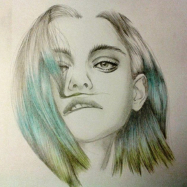 Голубые волосы