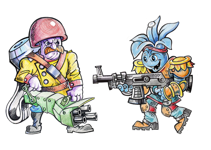 Персонажи "Колокольчиков" "Грибник"