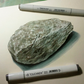 камень со слюдои