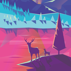 Олень на Северном полюсе