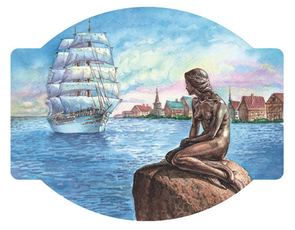 Русалочка. Иллюстрация для упаковки.