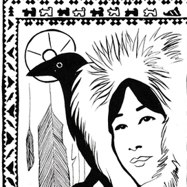 Иллюстрация к Джеку Лондону "Сын Волка"