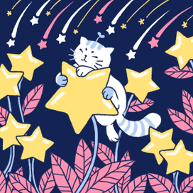 Котик на звездочке