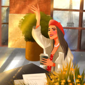 Иллюстрация «Утро в Париже»