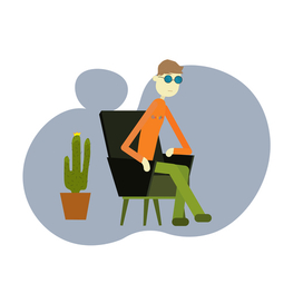 Парень на стуле 