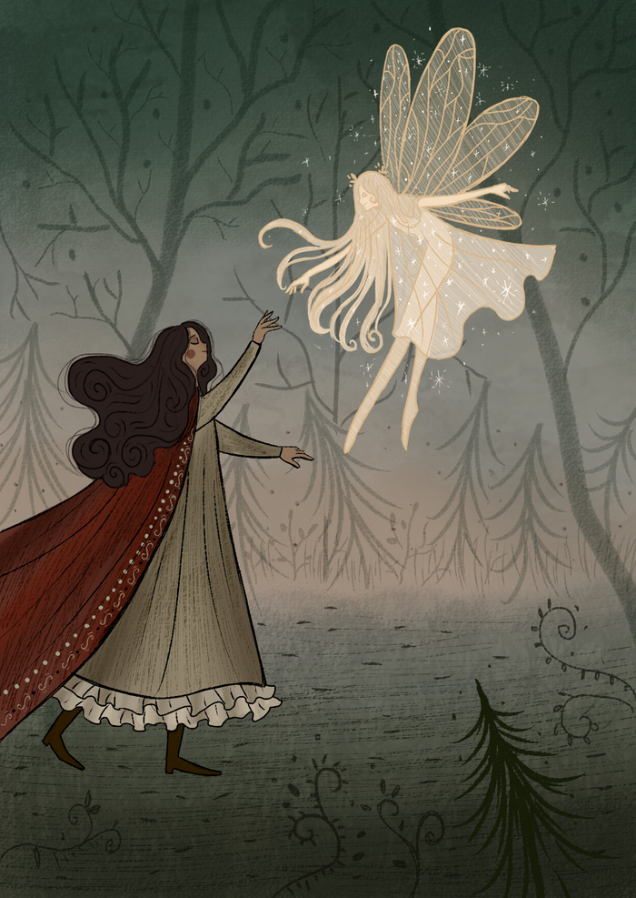Иллюстрация "Сны о лесных феях"