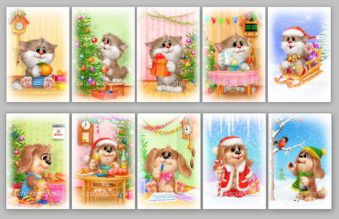 Продолжение серии кото-пёсиков для упаковки шоколадок.