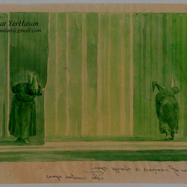 Тылы подлости всегда открыты. Гризайль. 15 x 25 cm.