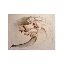 Барс с крыльями(эскиз-1)