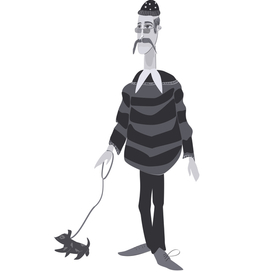 Мужчина с собачкой