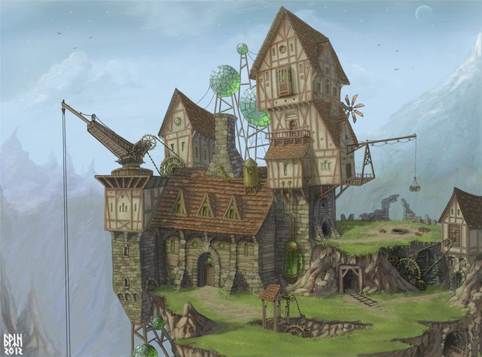 Стекловарня.