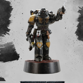 Warhammer Space Marine 3D скулпт на Ipad