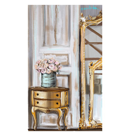 Золотая тумба рококо 