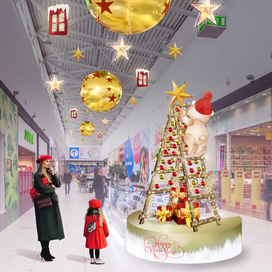 Новогоднее оформление в ТЦ
