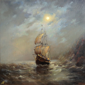 Море под луной