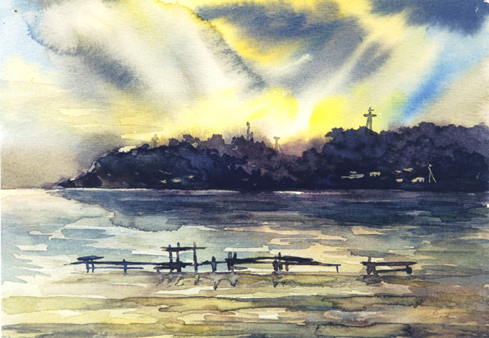 Море. Закат.