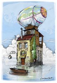 Дом в воде (цвет)