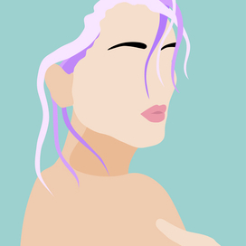 girl with lilac hair