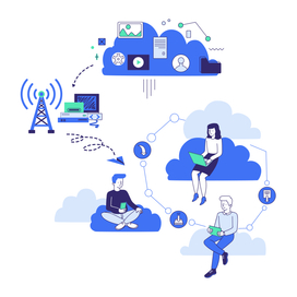 Иллюстрации для сайта облачного сервиса