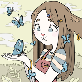 Весенняя девочка зайка