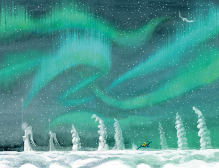 Иллюстрация к сказке Х. К. Андерсена "Снежная королева", форзац