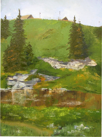 Берег реки Чусовой 80х100 см 