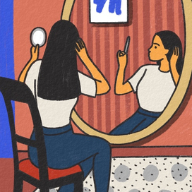 Woman with mirror vol.2