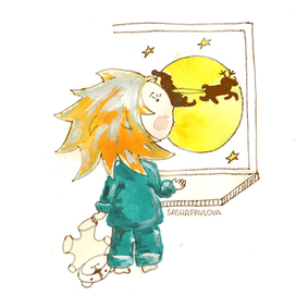 Серия рождественских открыток