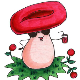 Гриб с соком 